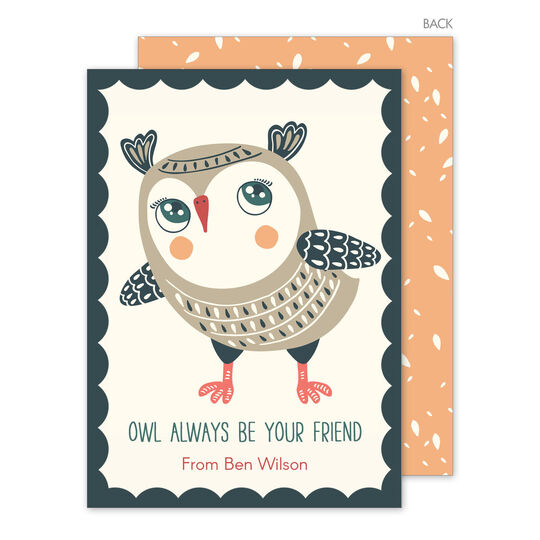 Blue Owl Valentine Exchange Cards